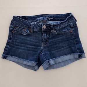 American Eagle Outfitters Stretch Cuffed Jean Shorts Women's Size 2
